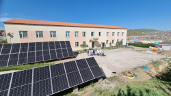 Photovoltaic panels at kindergarten in Mongolia